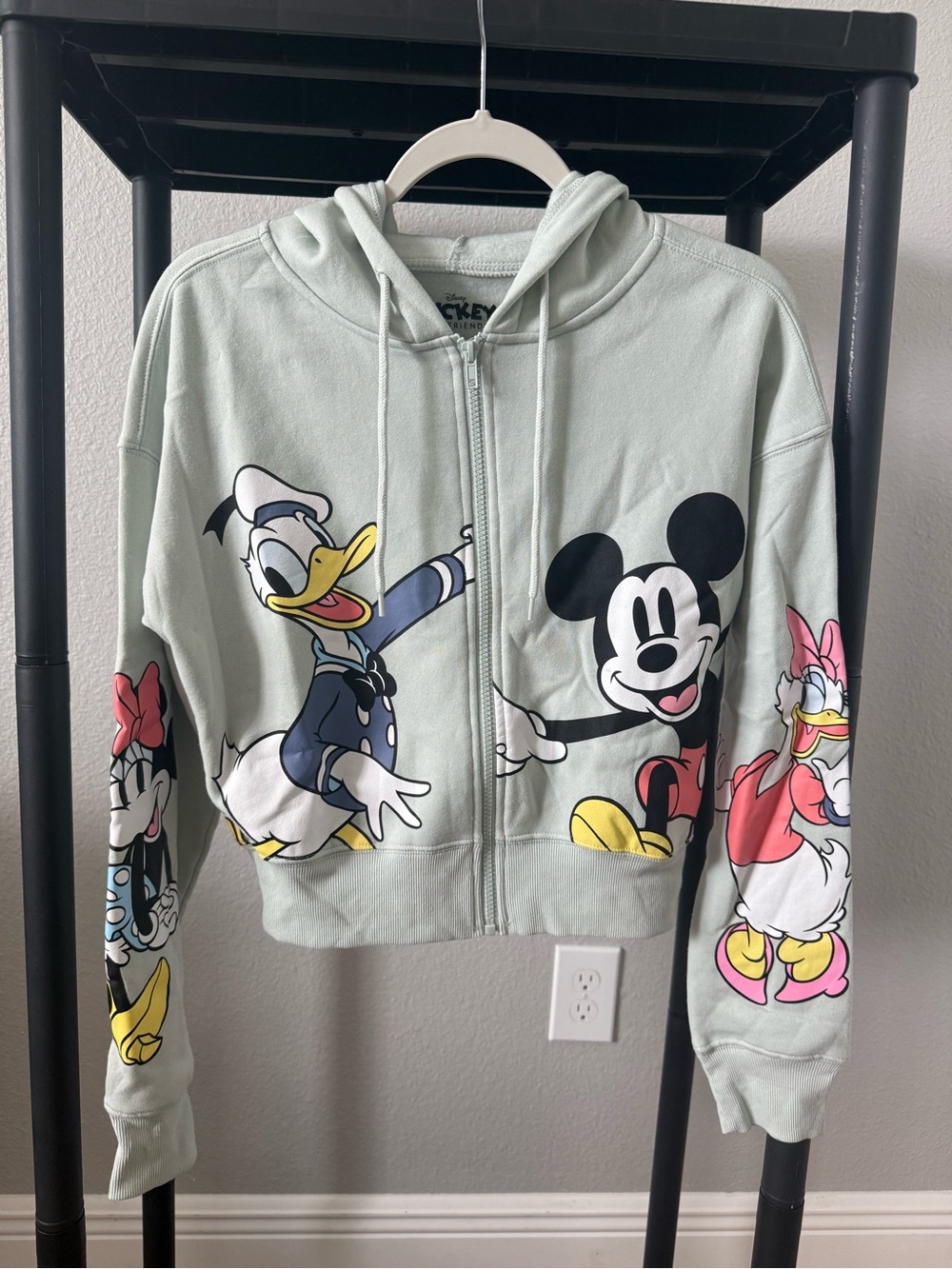 Disney Mint Mickey & Friends Zip Front Hoodie